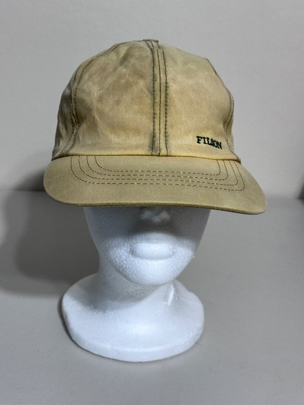 Filson Hunting Hat Tin Cloth Insulated Packer Cap Mens Tan Quilted Lining